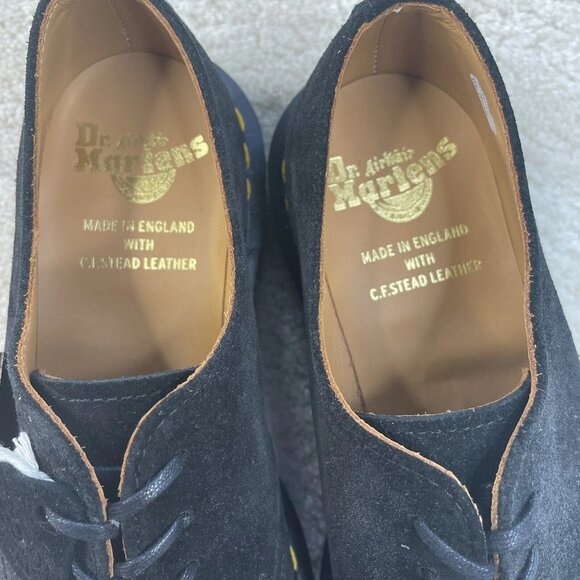 [US 6] DR DOC MARTENS 1461 MADE IN ENGLAND CF Stead Suede Oxfords Shoes Black main image 6
